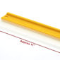 a rectangular silicon squeegee blade with a yellow handle